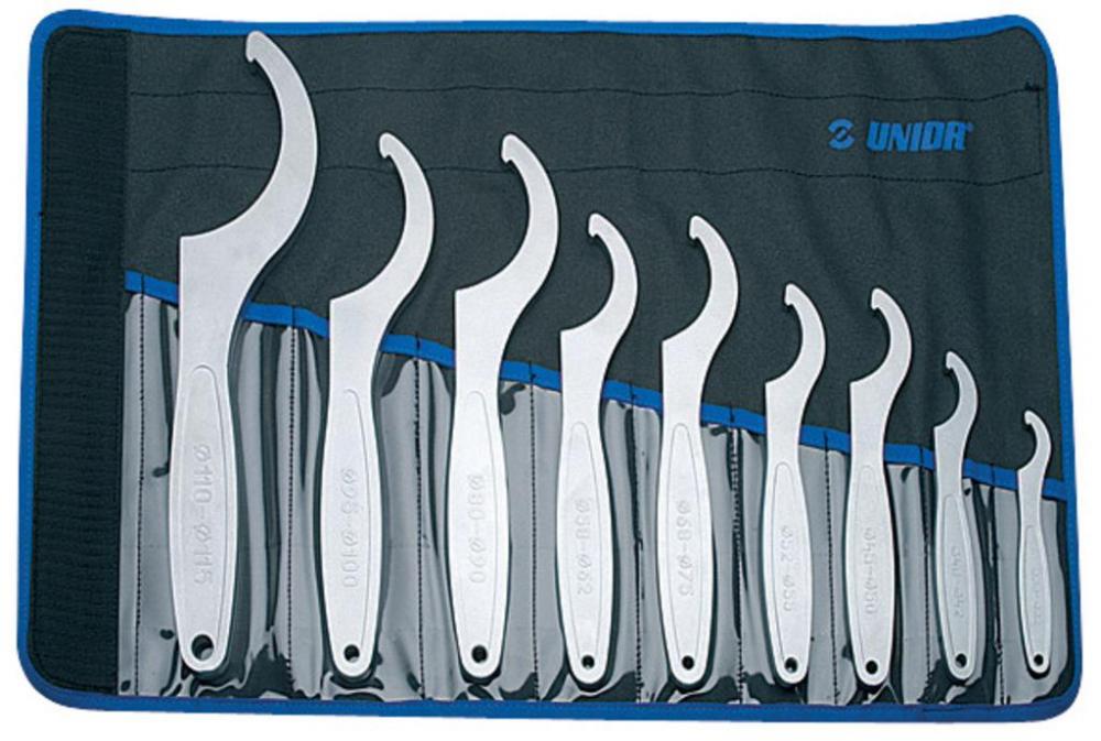 Hook Spanner Wrench 9Pcs Set Unior