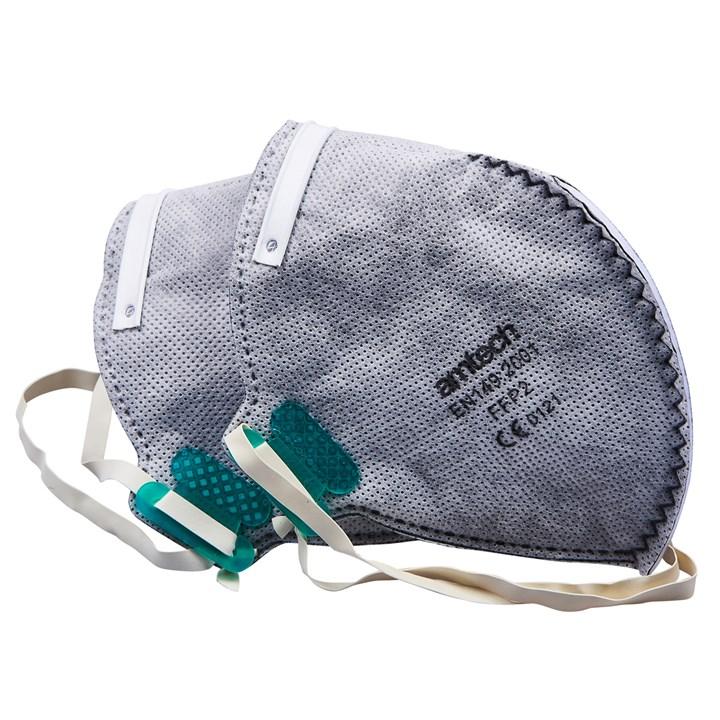 2pc Foldable Carbon Valve Ffp2 Dust Mask