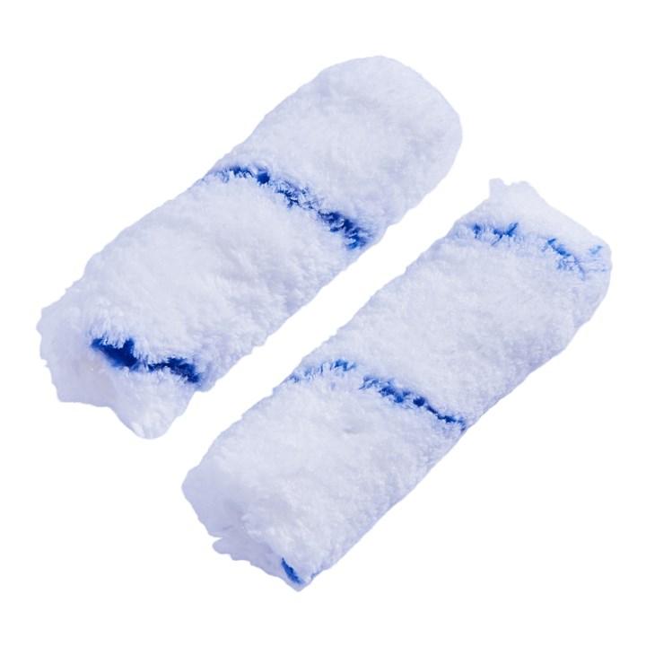 2 Piece 100mm (4") medium pile (12mm)roller sleeve - microfibre