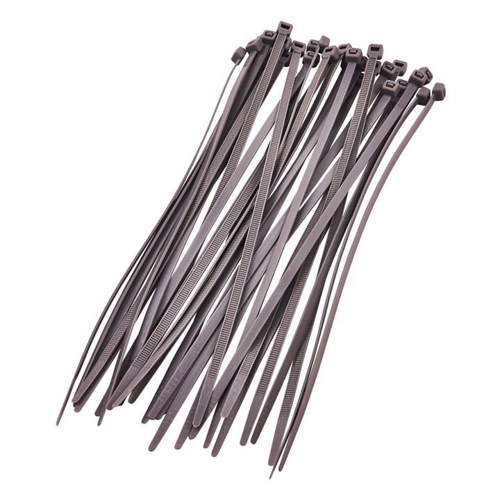 30pc (4.8 X 250mm) Cable Tie - Silver
