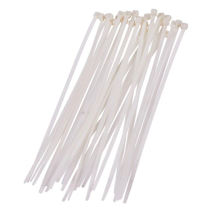 30pc (4.8 X 250mm) Cable Tie - White