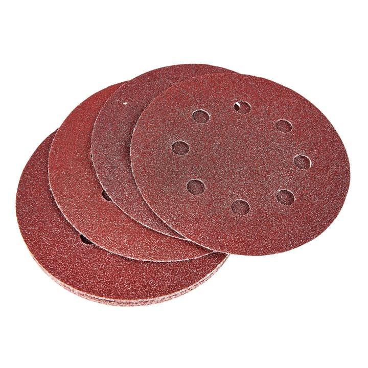 10 x P80 grit circular sanding sheets (115mm diameter)