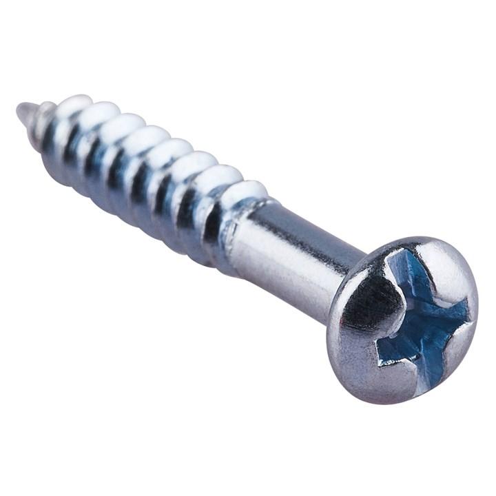 4mm X 25mm Dome Head Wood Screw (16pc)