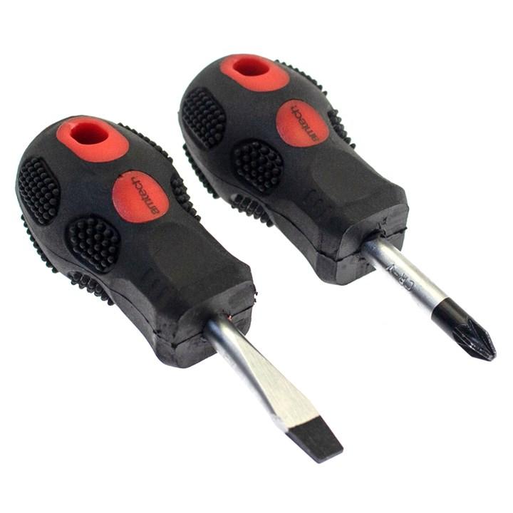 2 Piece stubby screwdriver set