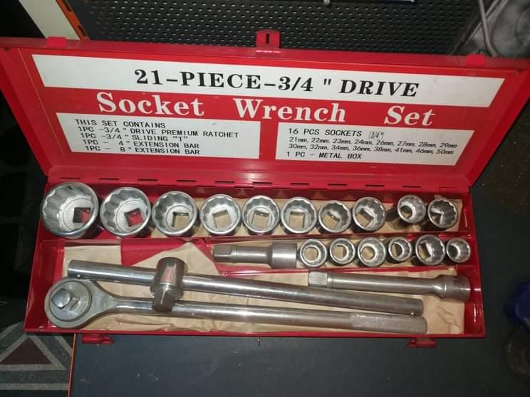 3/4” Socket Set 12 PT 21Pcs Losman