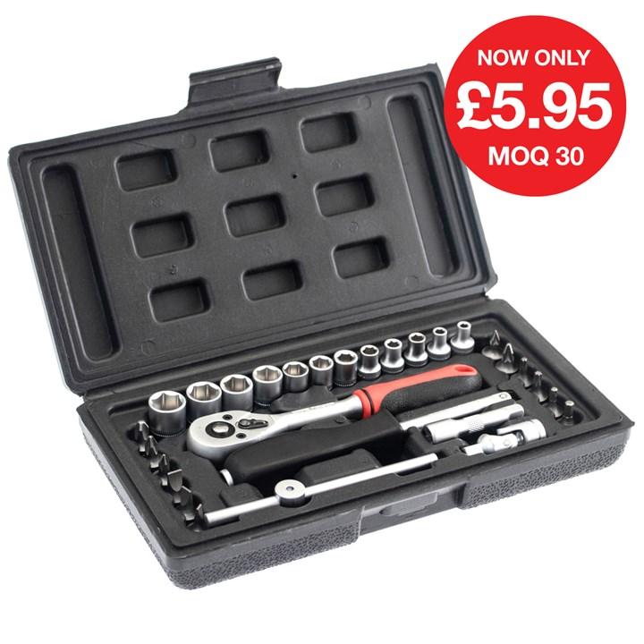 Drive Professional Socket Set 29pc 1/4"