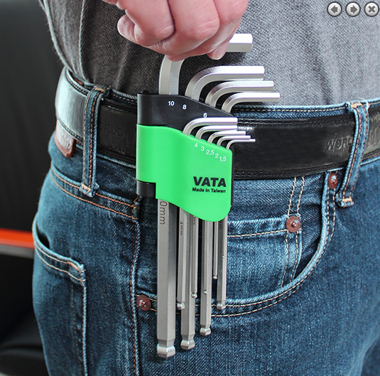 Hex Key 9Pcs Vata 1.5-10mm