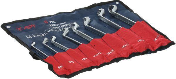 Apt Double offset Ring Wrench Set 8 Pieces 6-22 mm