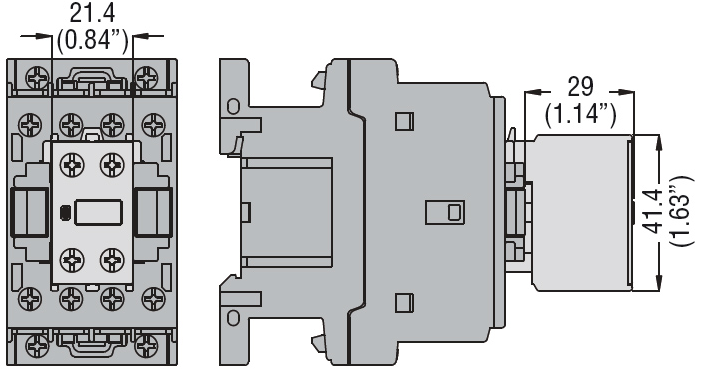 Auxiliary Contact With Front Centre Mounting