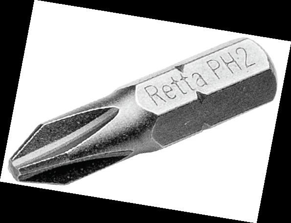 Bit Phillips Screw 1/4" size PH2*25 mm Retta