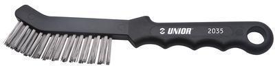 Brush for cleaning disk brake shoes
