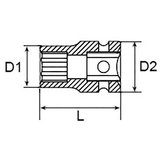 Impact Socket 3/4" DR 22 mm Vata