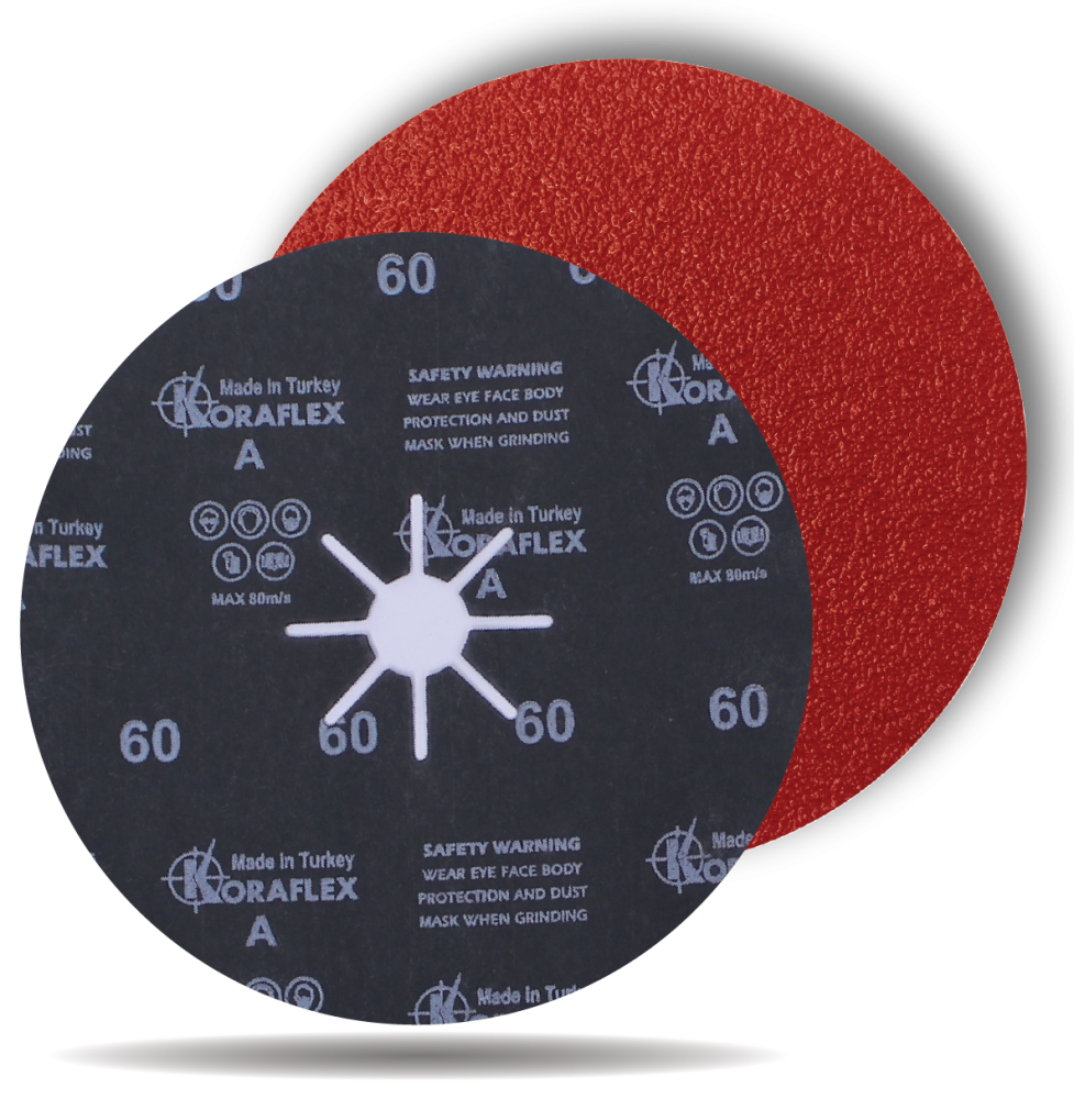 أقراص صنفرة فيبر تركي أحمر كورة فلكس 5 بوصة (25 قرص)