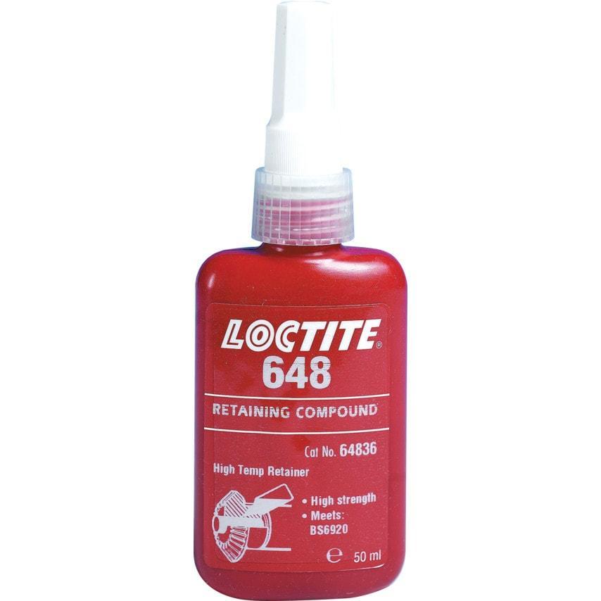Loctite 648 - 50 ml Adhesive, Retaining, High Strength, Low Viscosity, Green, Bottle