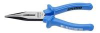 Long nose pliers with side cutter and pipe grip, straight 170mm