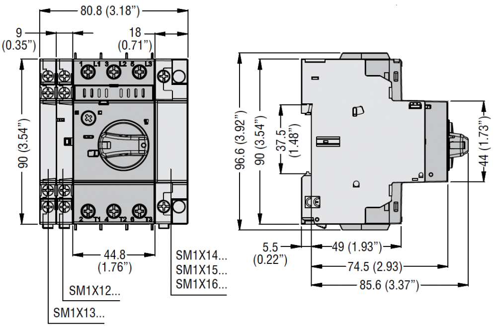 Motor protection circuit breaker 2.5...4 A