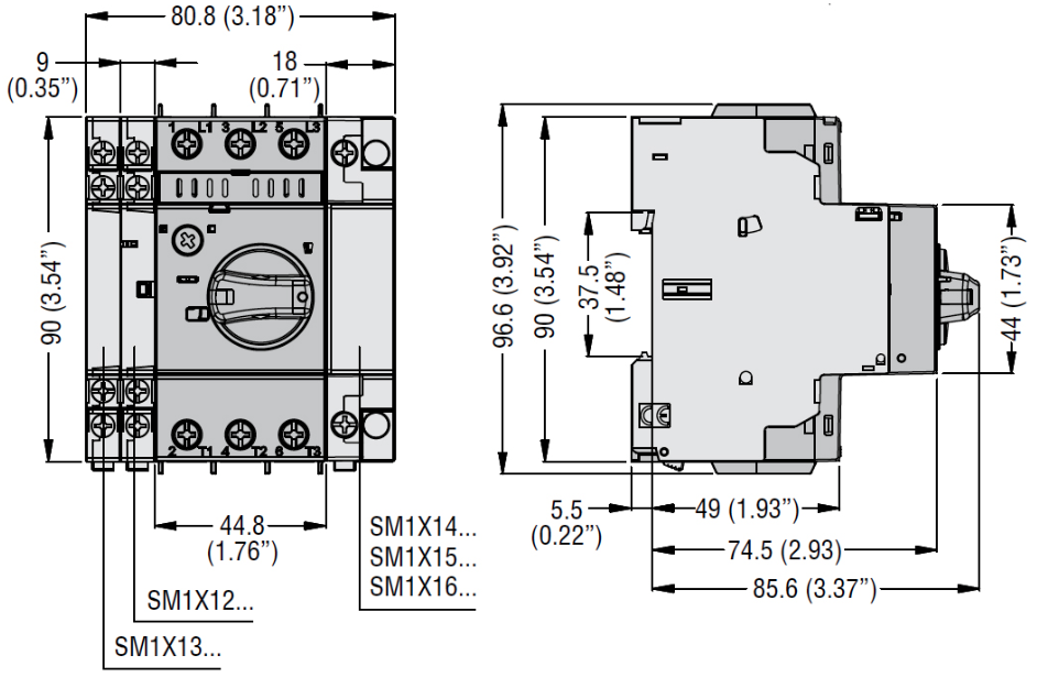 Motor protection circuit breaker 30...40A