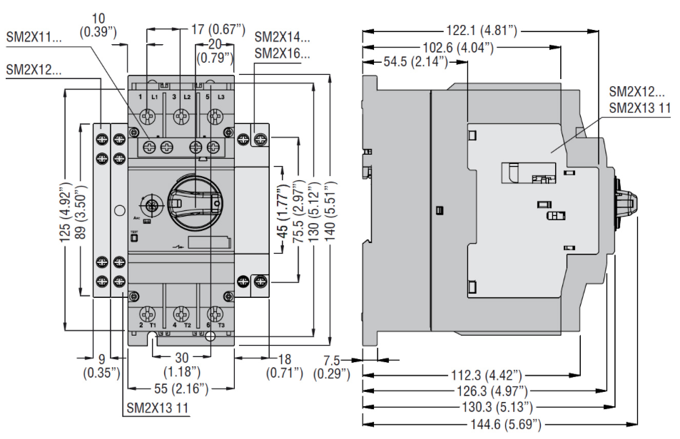قاطع دائرة قاطع حماية المحرك 46....63 A 