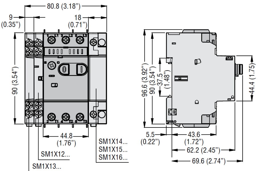 Motor protection circuit breaker 6.3...10A
