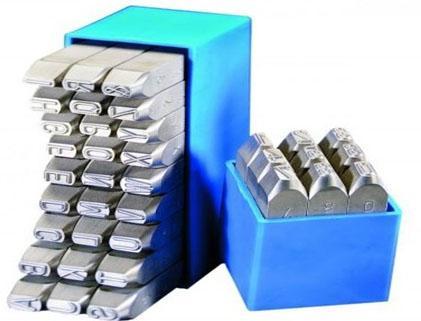Punch alphabet stamps set 15 mm