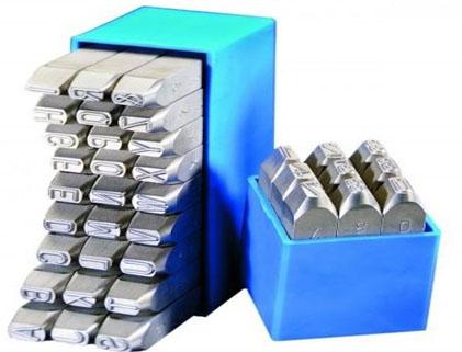 Punch alphabet stamps set 3 mm