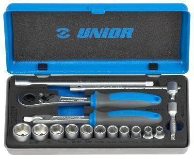 Socket set 1/4" 16 pcs in metal box