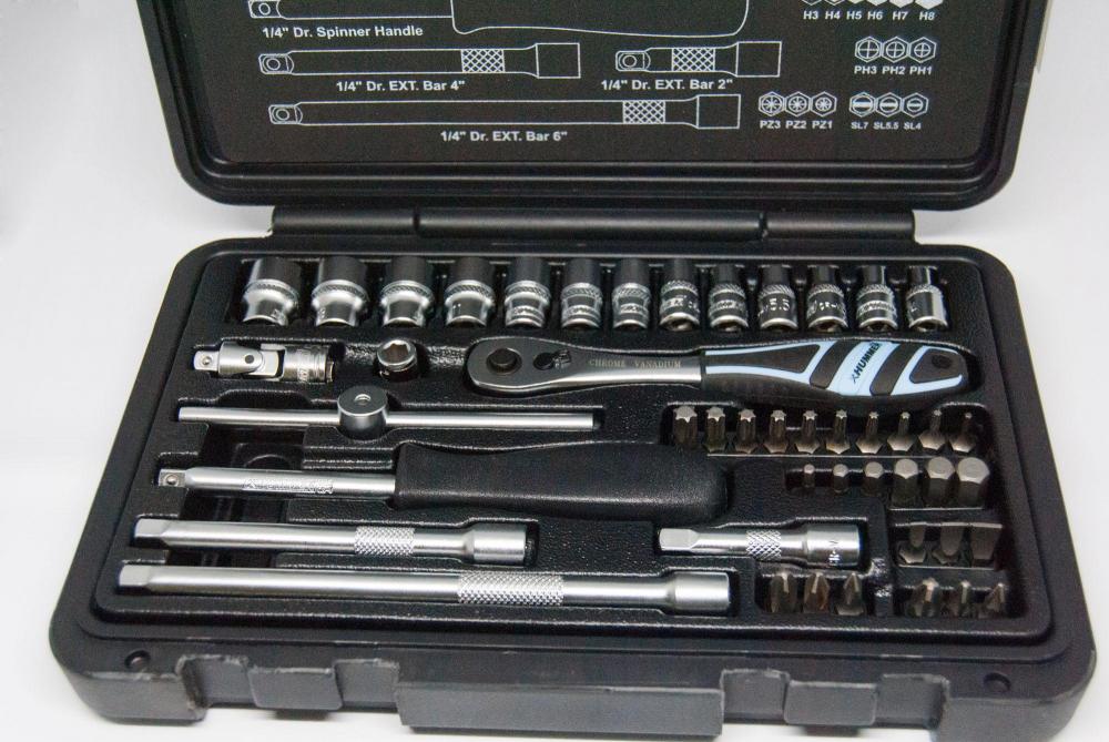 Socket Wrench Sets 1/4 " inch  From 4 to 14 mm - 46 piece