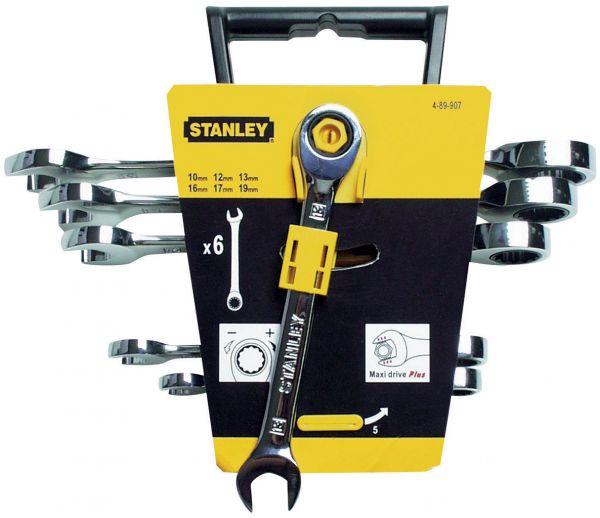 Combination Ratching Spanner Set Stanley 6 Pcs
