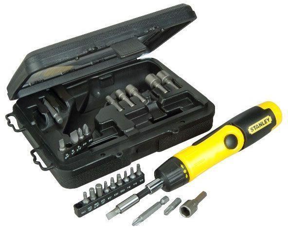 Stanley Pistol Grip Ratchet Screw Driver Set, 22 Pcs