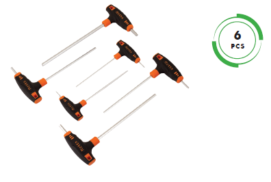 T Handle Hex Key Set 6 pcs Retta