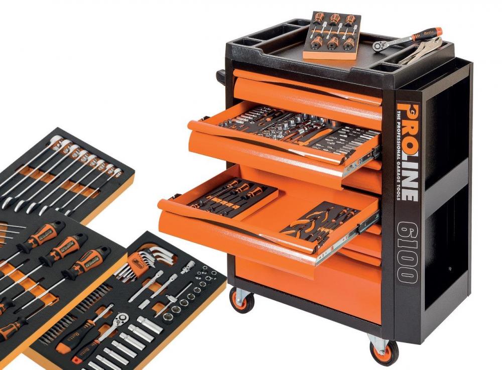 Tool trolley 6 drawes With tools  205 pcs