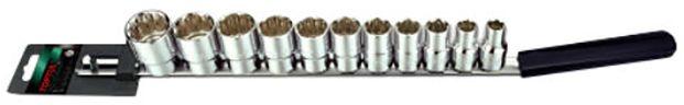 TopTul   1/2" DR. 12PT Socket Rail Set 11Pcs