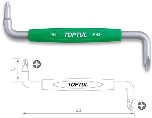 Toptul Offset Screwdriver Ph3 X Ph4