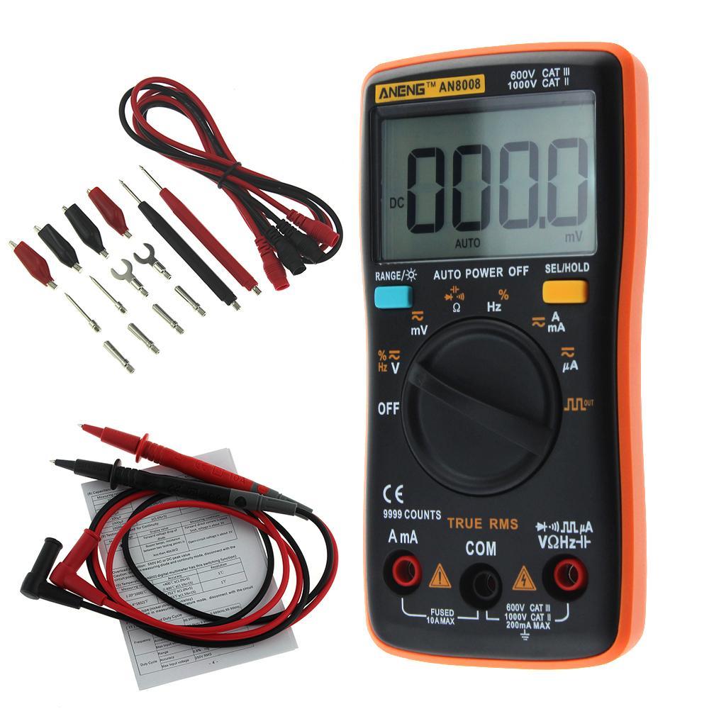 True-RMS Digital Multimeter 9999 Counts Square Wave Voltage Ammeter