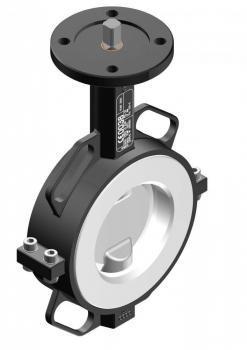 Butterfly Valve Galactlc Pfa Wafer Type Bare shaft 300mm - 12"