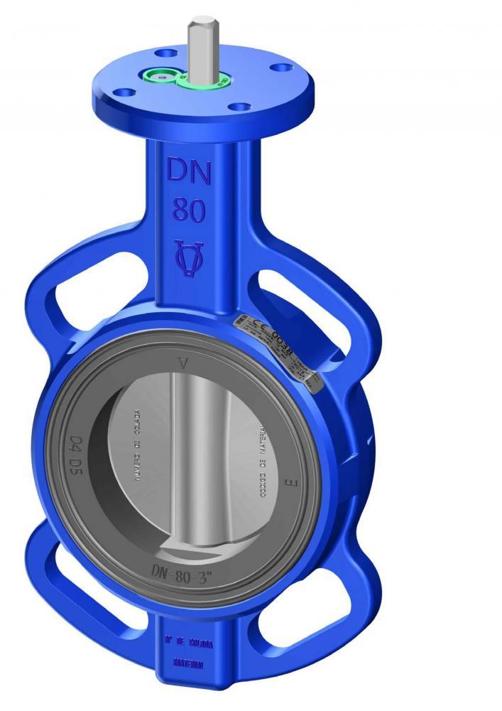 Butterfly Valve Wafer Type Bare Shaft  80mm - 3"