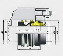 Mechanical Seal Rubber Bellow  Size 10mm Carbon / Ceramic /Viton - Sealtek® Italy style 523 seat style 102