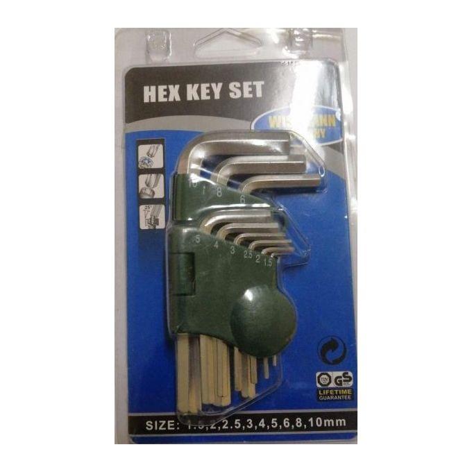 Short Hex Key Set - 9 Pcs