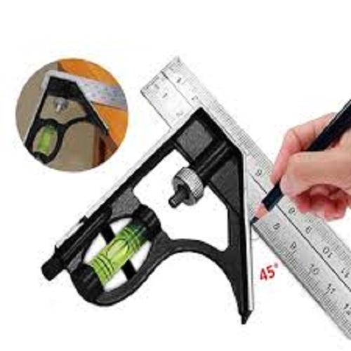 WISEUP Combination Angle Ruler 30cm Stainless