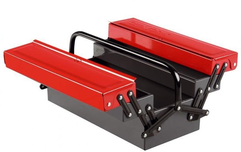 شنطة عدة صاج 5 درج 530 مم احمر - رصاصى