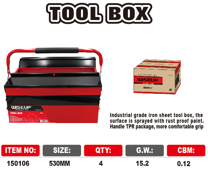 WISEUP Iron Tool Box 530mm