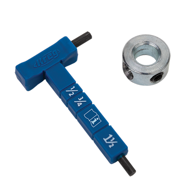 Kreg® Easy-set Stop Collar & Material Thickness Gauge/hex Wrench Kit