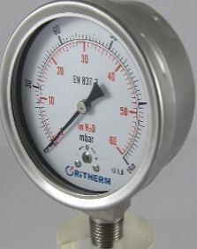 Pressure Gauge 4" From 0 To 600 Mbar