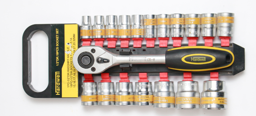 Socket Set 19pcs 1/2" Hardwell