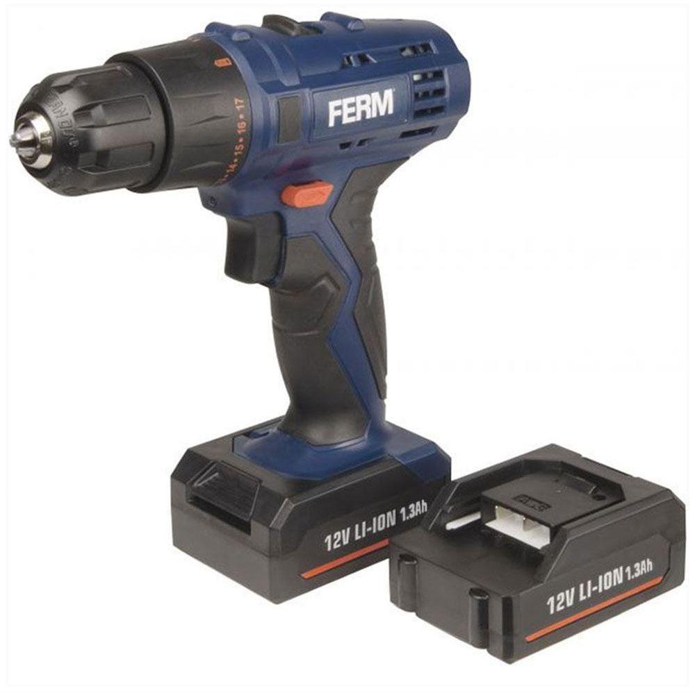 Ferm Cordless Li-ion Drill 12v 1.3ah With 2 Battery