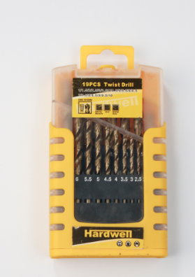 Hs-Co Drill Bits 19 pcs (1-10)mm hardwell