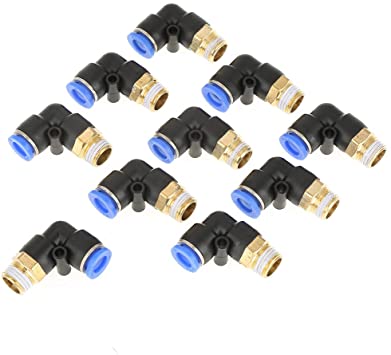 كوع هواء بلاستيك سن دكر 3/8" ×6مم JPL