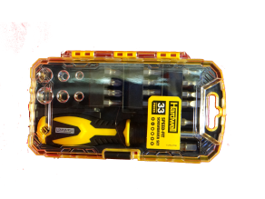 Reversible Ratchet Screwdriver 1/4" 33 Pcs