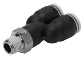 Pneumatic Fitting Male - Y Shape 8 × 1/4  Hardwell