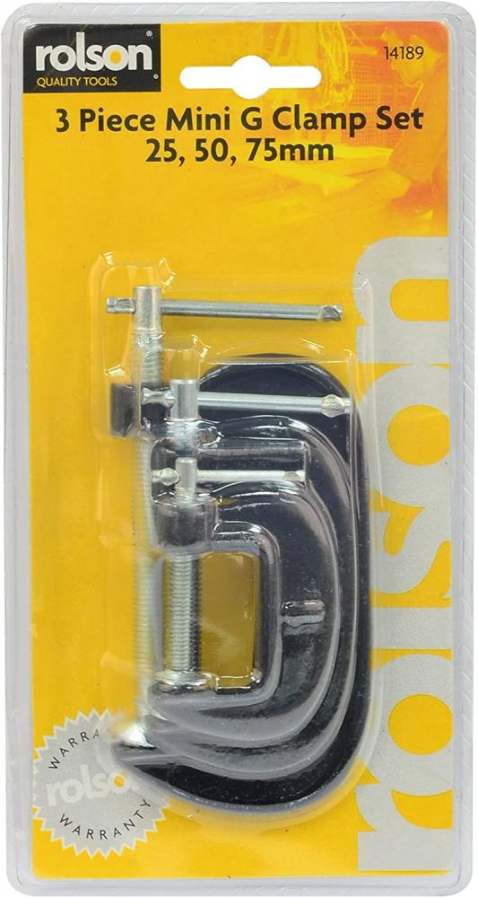 G Clamp Set 3pcs rolson